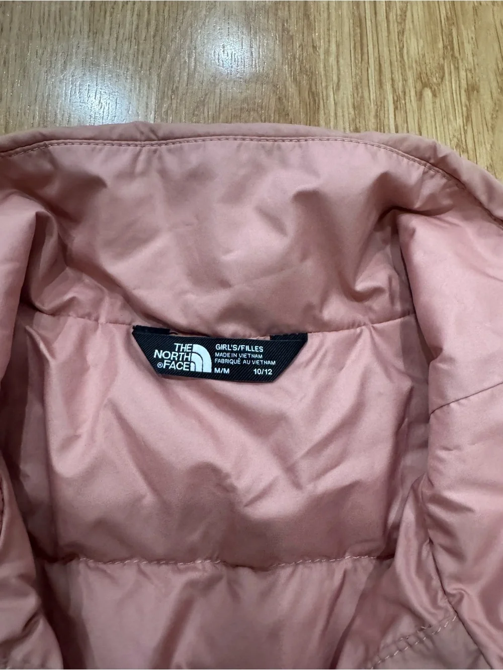 The North Face Girls Dusty Rose Quilted Vest size M 10/12